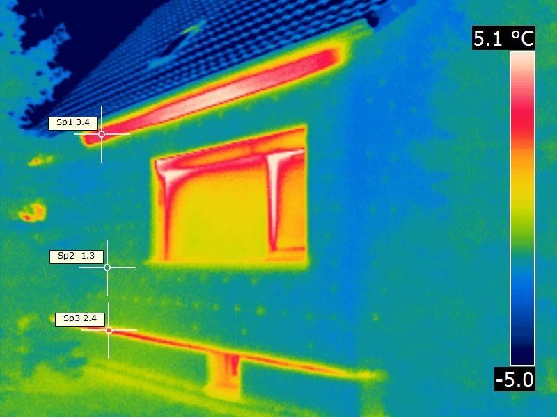 Fehlende Gesimsdämmung führt zu Wärmeverlusten durch den Wärmestrom der Geschossdecke