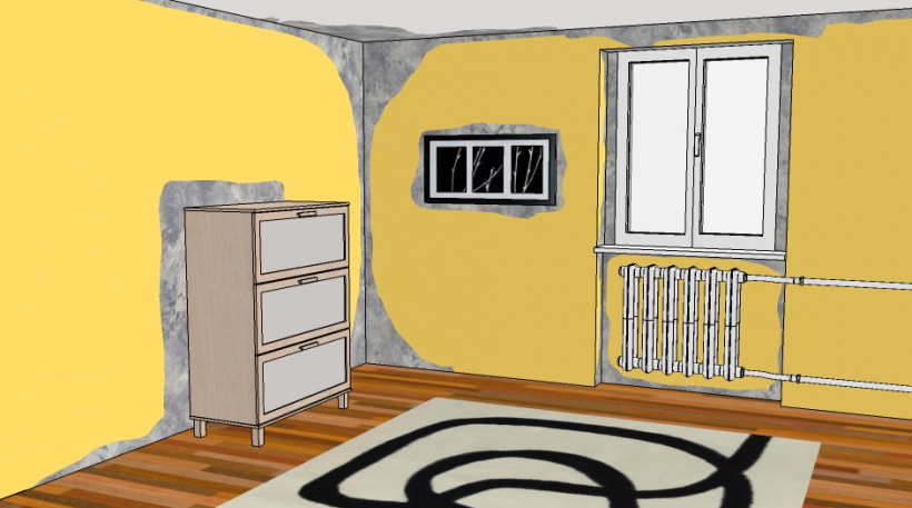 Gefährdete Bereiche bei schwach gedämmten Außenwänden