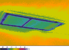 Thermogramm einer mangelhaften Bodenluke, Abb.: Impulsprogramm Hessen