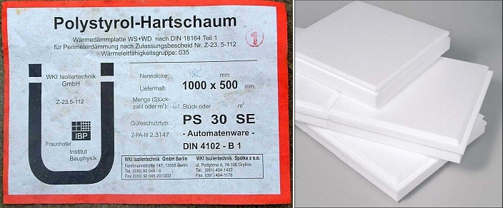 Polystyrol-Hartschaum ist ein guter Dämmstoff der Wärmeleitfähigkeitsgruppe 035 Polystyrol-Hartschaum ist ein guter Dämmstoff der Wärmeleitfähigkeitsgruppe 035